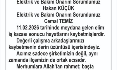 SULUOVA BİYOGAZ YÖNETİM KURULU VE ÇALIŞANLARINDAN TAZİYE-BAŞSAĞLIĞI…