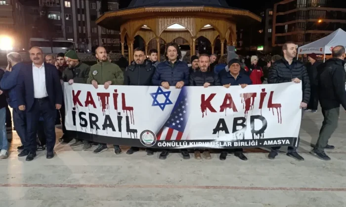 AMASYA’DA ABD VE İSRAİL PROTESTO EDİLDİ