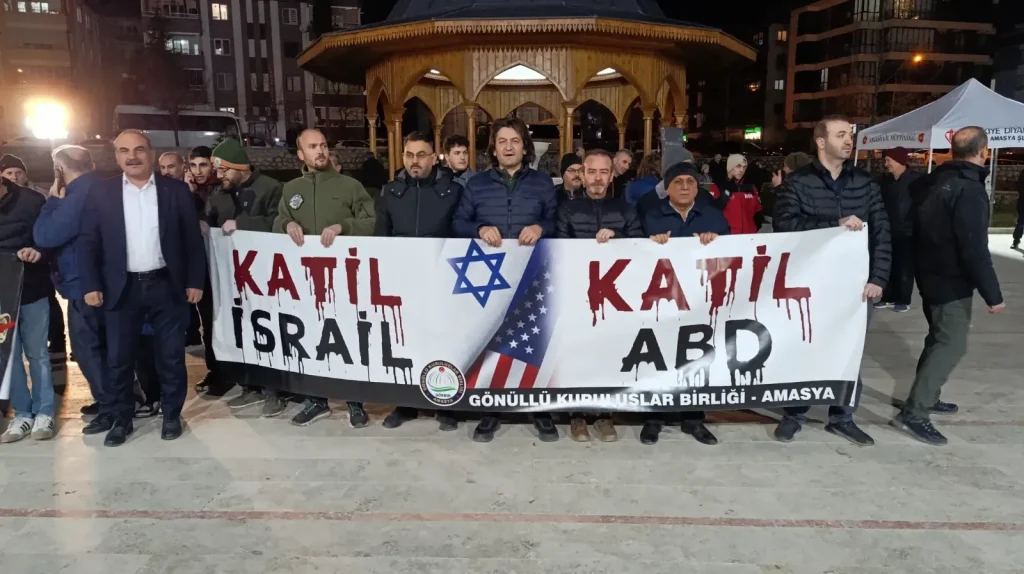 AMASYA’DA ABD VE İSRAİL PROTESTO EDİLDİ