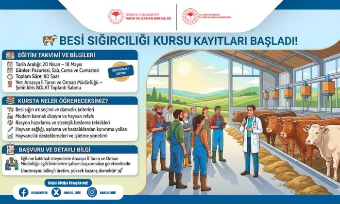 BESİ SIĞIRCILIĞI KURSU KAYITLARI BAŞLADI