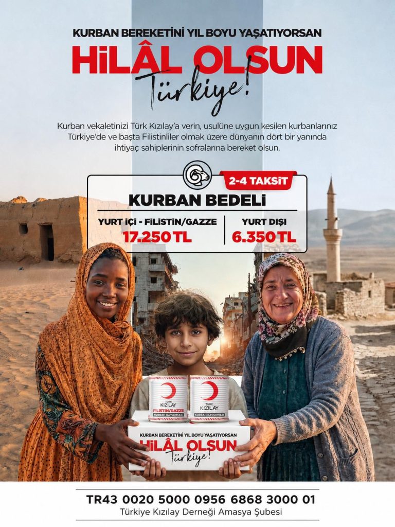 TÜRK KIZILAYI AMASYA ŞUBESİNDEN KURBAN BAĞIŞINA DAVET !
